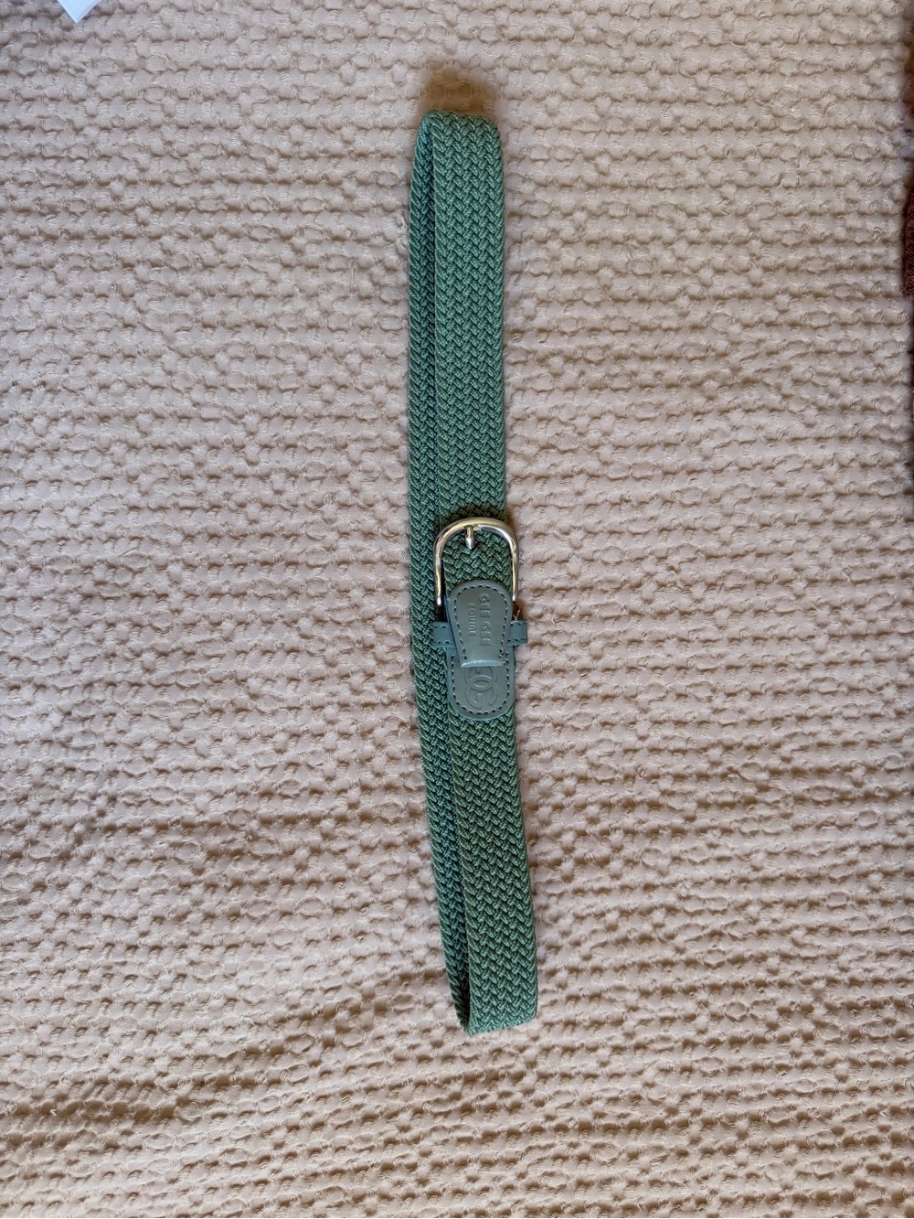 Women’s Woven Stretch Belt in Sage Green